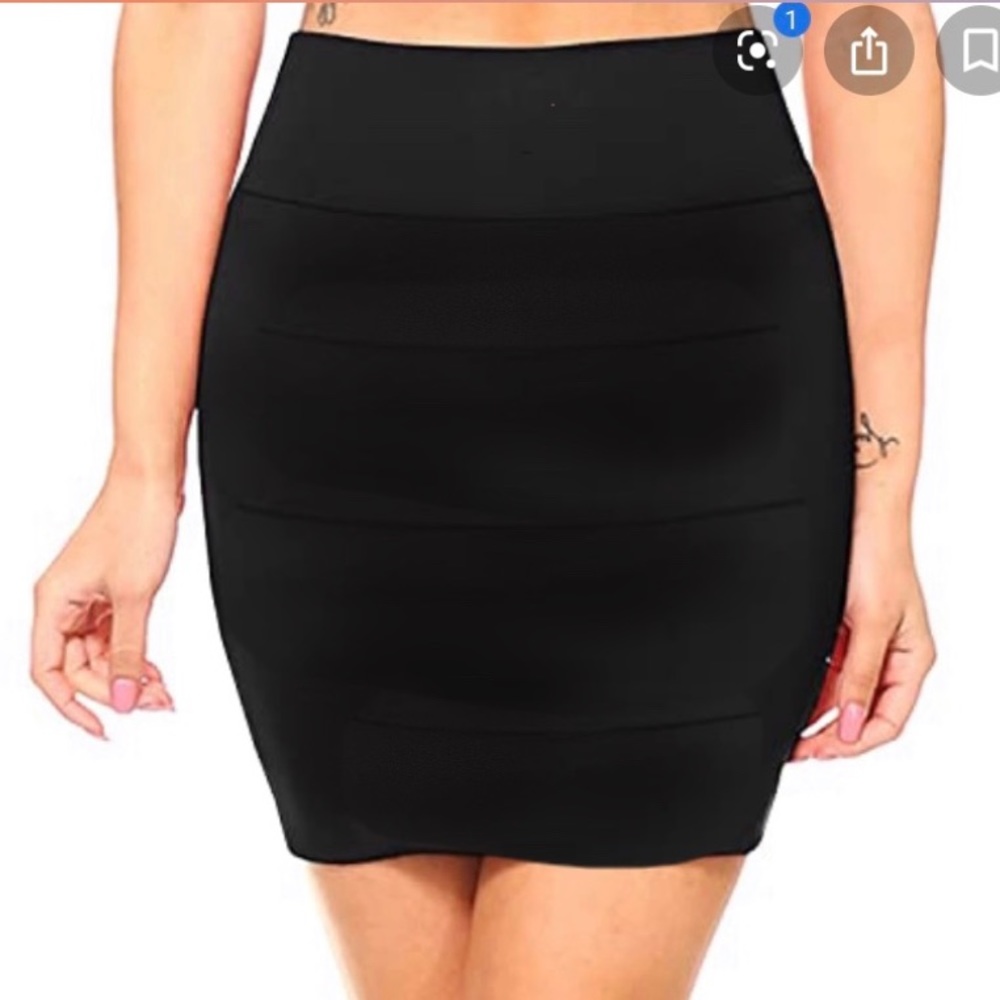 Black mini skirt